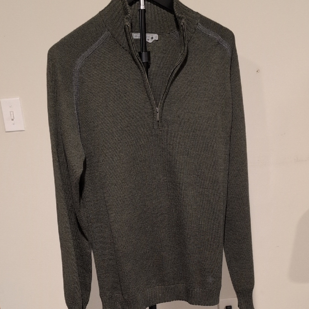 Men's Smartwool Olive 1/4 Zip Sweater